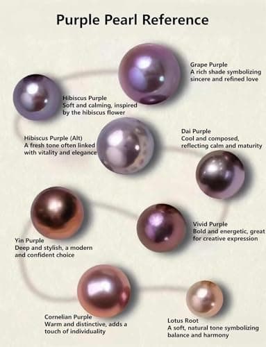 Pink Pearl Necklace for Women, 12mm Freshwater Pearl Jewelry with Purple Single Pendant | with 925 Sterling Silver 18" Chain, Gift for Valentine's Day, Mother's Day, Wife, Mom, Anniversary view 5