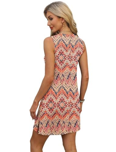 BKRIVE V-Neck Summer Casual Beach Dresses for Women 2026 Vacation Women's Sleeveless Sundress with Split view 5