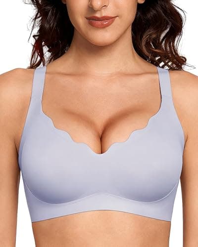 Gailife Scalloped Lift Bras Women Soft Jelly Push Up Wireless Bra Supportive V Neck No Underwire Seamless Tshirt Bralettes view 1