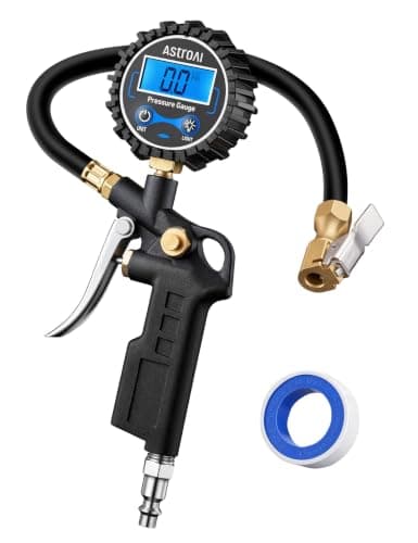 AstroAI Digital Tire Pressure Gauge with Inflator, 3-250 PSI | Heavy Duty Air Chuck & Compressor Accessories with Quick Connect Coupler, Backlit LCD, 0.1 Display Resolution — image 1