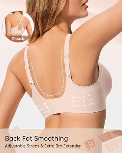 LetsJoli Wireless Bras for Women No Underwire Jelly Bras Seamless Push Up Full Coverage Bralettes Comfortable Everyday Bra view 4