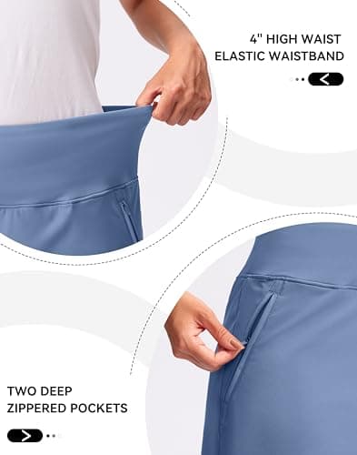G Gradual Golf Skirts for Women Zipper Pockets High Waisted Skorts for Woman Tennis Athletic Workout Casual Summer view 3