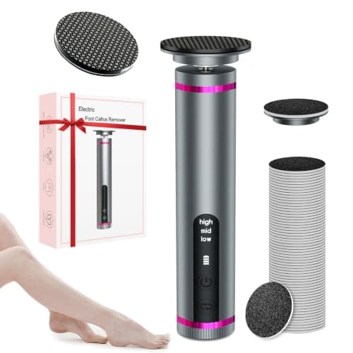 Electric Foot Callus Remover with 2600mAh Battery, 60Pcs Sandpaper Discs | Nano-Glass Head, 3 Adjustable Speeds, Aluminum Alloy Body, Electric Callus Remover for Feet Dry Dead Skin Cracked Heels — image 1