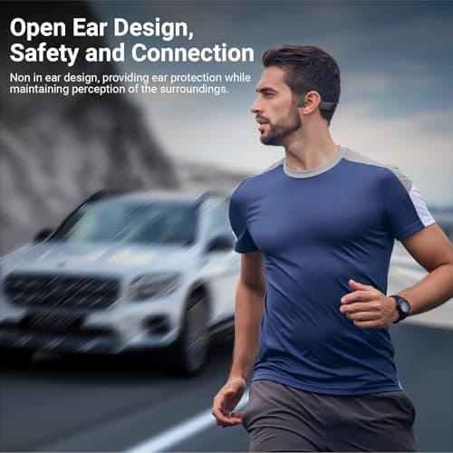 Blrakx Sweatproof Wireless Bone Conduction Headphones, Lightweight, Comfortable Open-Ear Fit, IPX5 Waterproof, 8H Playtime, Bluetooth 6.0, 2026 Sports Headsets for Running, Gym, Cycling, Workout view 3