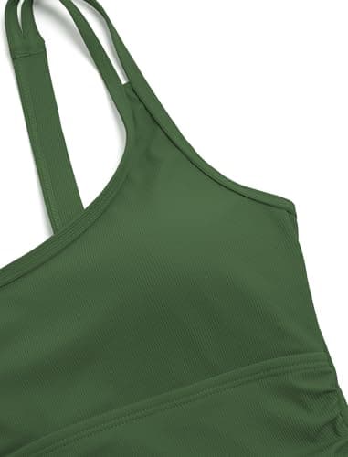 ZAFUL Women's V-Wire Tankini Swimsuits Tummy Control Ruched Top Two Piece Bathing Suits with High Waisted Shorts view 6