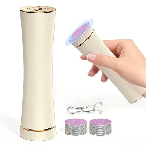 VISDOLL 2026 Upgrade Electric Foot Callus Remover, Ergonomic Foot File with 3 Speeds, Rechargeable, 20 Disposable Sandpaper Discs, Professional Pedicure Tool for Dead Skin & Calluses - Beige — image 1