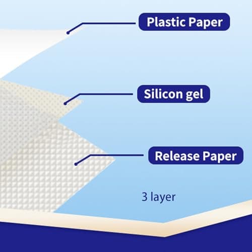 Silicone Scar Sheets 1.6"x39.4" Roll-1M Scars Removal Treatment Medical Grade Silicone Scar Tape for Skin Resuable Strip for Tummy Tuck,Incision,Keloid,C-Section,Burn,Acne Scars(white) view 6