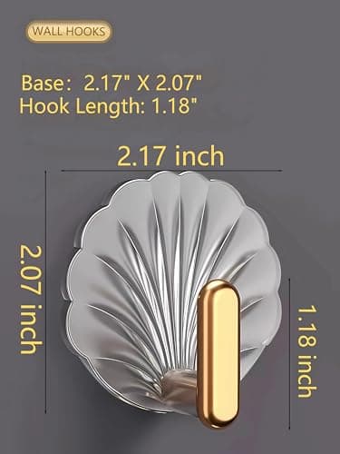 KetterlePPE 8 Pcs Bathroom Hooks, Self Adhesive Towel Hook/Wall Hooks for Office/Kitchen/Porch/Bedroom - Clear Waterproof view 2