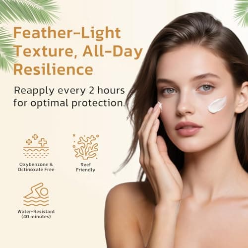 FIUMOT Gentle SPF 40 Daily Face Sunscreen, Broad Spectrum UVA/UVB Protection, Hydrating Facial & Body Sunscreen with Fermented Rice Water & Prebiotics, Non-Greasy for All Skin Types view 4