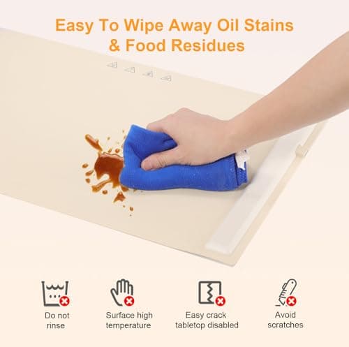 Electric Warming Tray with Adjustable Temperature, Upgraded Silicone Food Warmer Fast Heating, Foldable Food Warmer Hot Plate Placemat for Buffets, Restaurants, House Parties (Beige) view 5