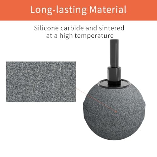 4 Pack Air Stones for Ponds, Long Lasting Aerator Oxygen Diffuser, 1.5 Inch Air Bubble Stone Aerator Bubble Diffuser, Aquarium Air Pump Accessories Airstone for Fish Tanks, Pond and Hydroponics view 3