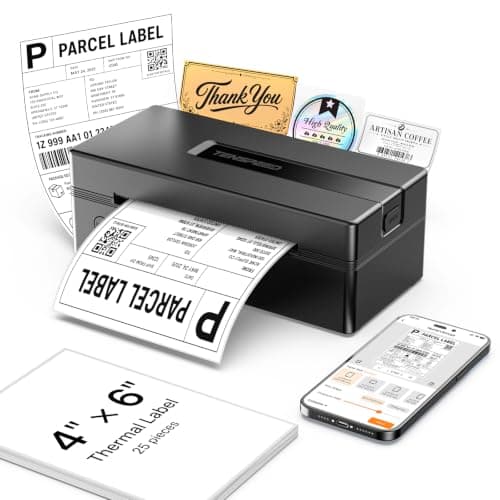 4x6 Bluetooth Thermal Shipping Label Printer, Black — image 1