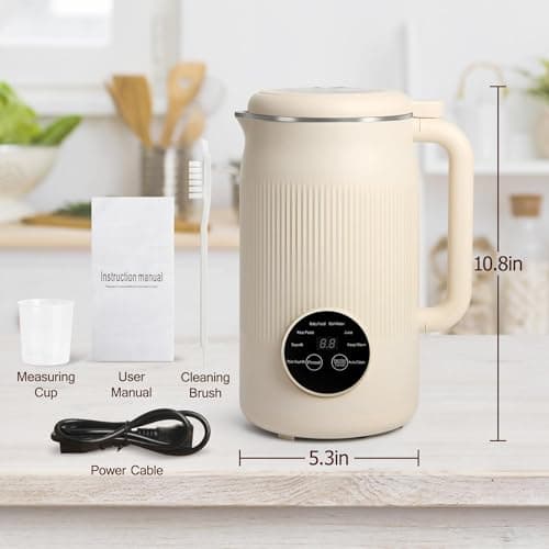 Dandoulai 8 in 1 Nut Milk Maker Machine, 40oz Homemade Almond, Soy, Oat, Coconut, Yogurt and Non Dairy Beverages, Automatic Soybean Blender Machine with Delay Setting, Keep Warm, Self-Cleaning view 2