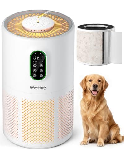 WESTHEY Air Purifiers for Home Larger Room with Washable Filter Auto Mode | H13 HEPA Air Purifier, Aromatherapy Diffuser, Sleep & Auto Mode, Night Light, Timer for Wildfire Smoke Dust Pollen Pets Hair — image 1