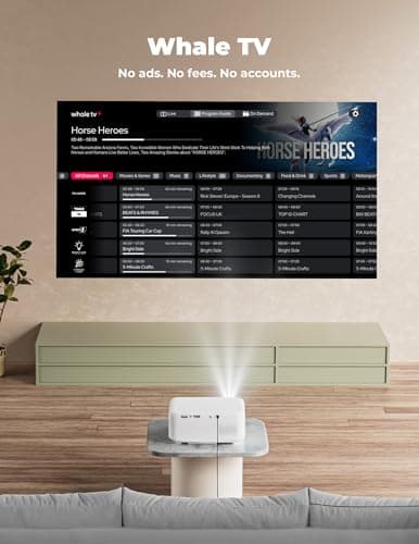 Outdoor Projector with WiFi and Bluetooth, Movie Projector 4K Built-in Apps | Ultra-Bright & 1k+ Official Apps, Electric Focus & 4P Keystone, Lisowod Smart Portable Proyector for Backyard, Home Cinema view 5