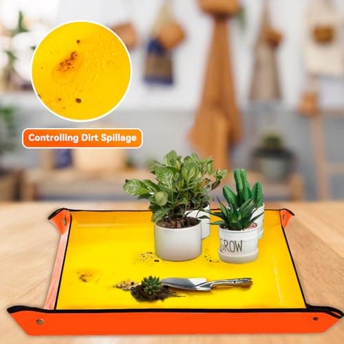 Square Succulent Gardening Tray Waterproof 26.8" x 26.8" Thickened Tidy Soil Change Mat view 6