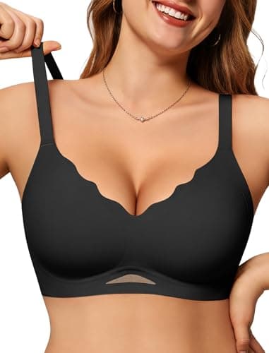 VRVOICE Womens Wireless Bras Sexy V Mesh Push Up No Underwire Bralette Seamless Supportive Tshirt Everyday Bra — image 1