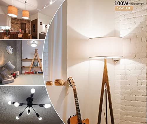 Amazing power 100W Equivalent E26 LED Bulbs, Daylight White Non-Dimmable Medium Screw Base Light Bulbs 6500K, 4-Pack view 7