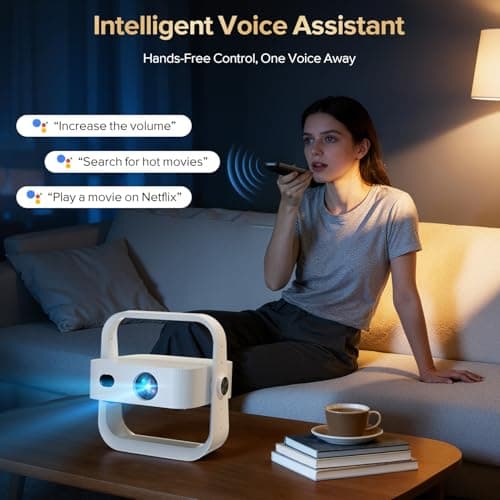 Projector Built-in Google TV/APPs 4K AI Auto Focus, Voice Control view 4
