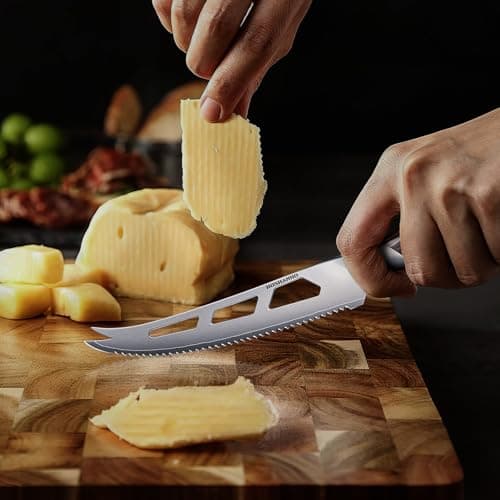 HOSHANHO Cheese Knife 5 In, Professional Japanese Kitchen Knife for Cheesee | Multipurpose Japanese High Carbon Steel Kitchen Knife with Ergonomic Pakkawood Handle for Cutting Cheesee & Tomato view 5