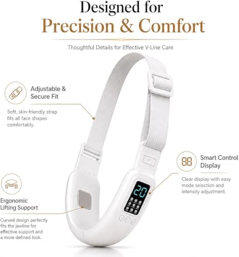 Electric Double Chin Device and V-Face Machine with 8 Modes and 15 Gear Adjustable Intensities - Intelligent Double Chin Machine for V-face view 3
