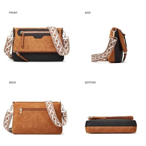 Crossbody Purse for Women Small Crossbody Bags Trendy Vegan Leather with Adjustable Shoulder Straps Gift for Mother Wife Mom view 6