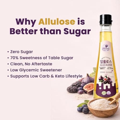 NXsweets Allulose Syrup (92% Pure Allulose), Zero Sugar Sweetener, Keto & Low Glycemic, Non-GMO, No Aftertaste, Baking & Coffee Friendly, Product of Korea, 8.8 oz (250 g) (Pack of 1) view 3
