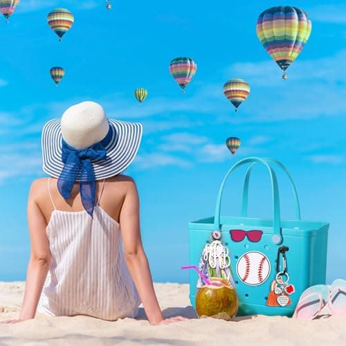 Mity rain Decoration Accessories for Bogg Bag, Bag Charms Compatible with Bogg Bag Original All Models, Insert Decorative Words for Handbag Beach Tote Bag (Baseball) view 2