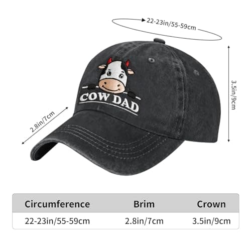 ZVUZVO Chicken Mom Hat, Chicken Cow Farms Gifts, Cow Mom/Dad Baseball Hat Adjustable Embroidered Farmer Baseball Cap view 3