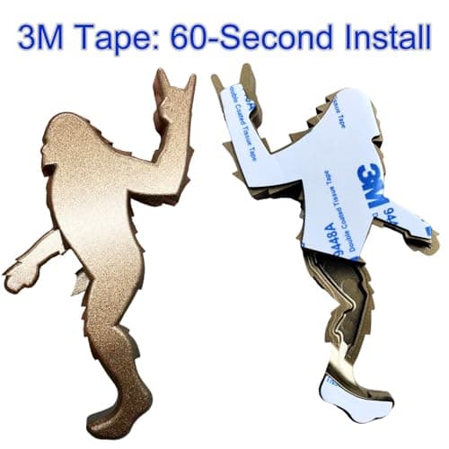 Add-A-Squatch to Your Bronco, 3x4 inch Emblem Overlay, Black and Silver Design, 3M Adhesive Decal for 2021-2025 Models (Bronze, Rock On) view 5