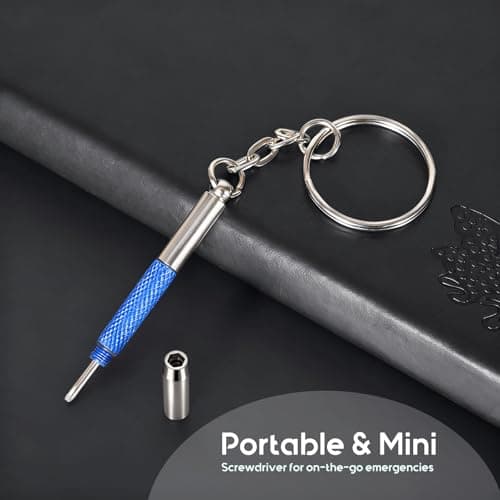 Eyeglass Keychain Screwdriver Repair Kit,MINGFIX 3 in 1 Eye Glasses Tightening Tools Set with Small Phillips,Flathead,Nut Driver Bit for Sunglasses,Eyeglasses and Others view 4