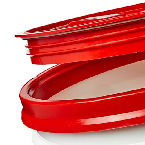 Gamma Seal Lids for 3.5, 5, 6 and 7 Gallon Buckets – Pack of 6 Red Gamma Lids – Food Grade BPA Free Reusable Lids, Made in USA view 6