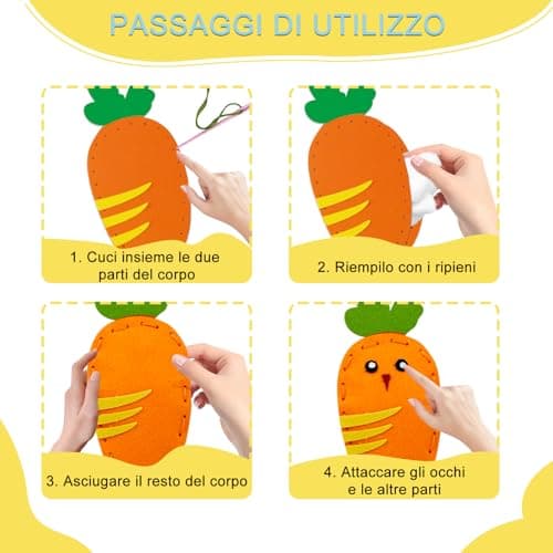 LURVUO DIY Doll Sewing Toys, Animal Sewing Kit for Kids Beginner Arts & Crafts Felt Sewing Craft Kits Educational Toys Sewing Kit for Kids Boys Girls Childrens DIY Crafting and Sewing view 2
