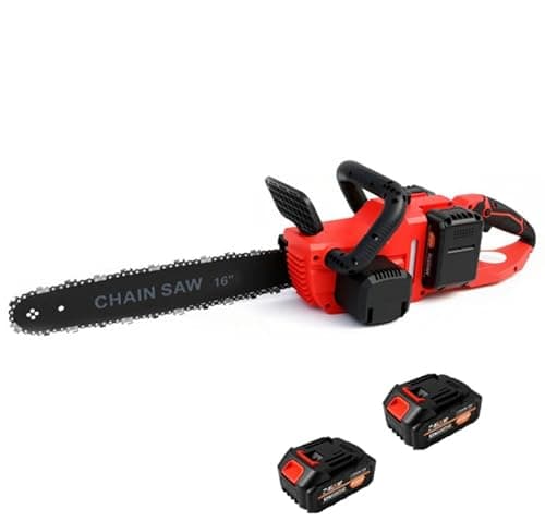 16" Cordless Chainsaw 42V Brushless Electric Chainsaw, 2 x 3.0Ah Batteries Powered Handheld Chain Saw, Tool-Free Tension & Auto Oiling for Tree Pruning, Wood Cutting, Yard & Garden Outdoor Work