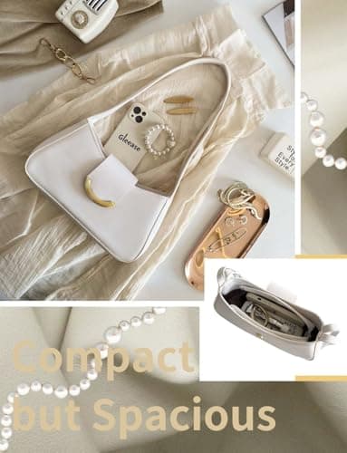 Gleease Cute Small Purse for Women Vintage Shoulder Bag Hobo Leather Handbag with Zipper view 4