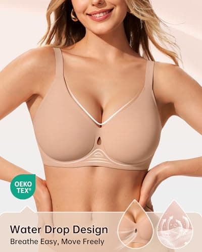 LetsJoli Wireless Bras for Women No Underwire Jelly Bras Seamless Push Up Full Coverage Bralettes Comfortable Everyday Bra view 2