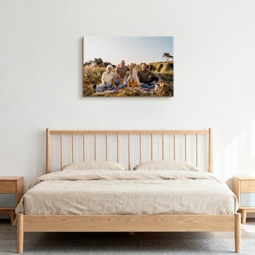 Personalized Photo Canvas Wall Art, Custom Canvas Prints with Your Photos,Ready to Hang, Ideal Housewarming Wedding Birthday Gift for Family Friends (HORIZONTAL PHOTO, 18" L x 12" W) view 3