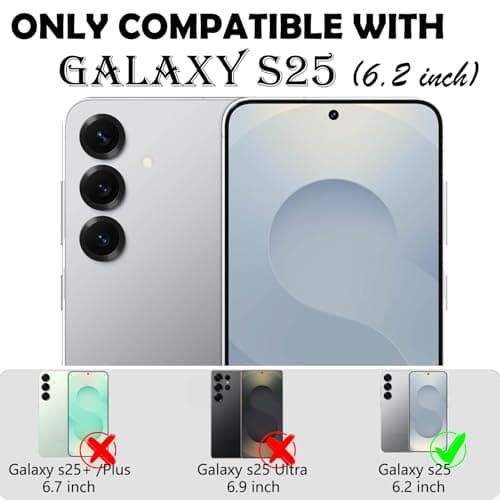 Annymall for Samsung Galaxy S25 Case with 2 Screen Protector,Shockproof Military Grade Drop Protection Multi-Layer Heavy Duty Durable Rugged Bumpers Tough Cell Phone Protective Cover (Black/Blue) view 7