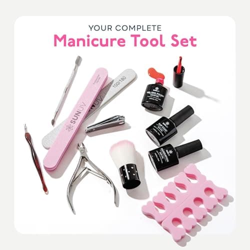 SUNUV Gel Nail Polish Kit with UV Light, 23 Pcs Gel Nail Kit Four Season, 12 Colors Polish Set with Base Glossy Top Coat, Manicure Tools Home Salon Gift for Women Teens Girls, Starter Kit view 5