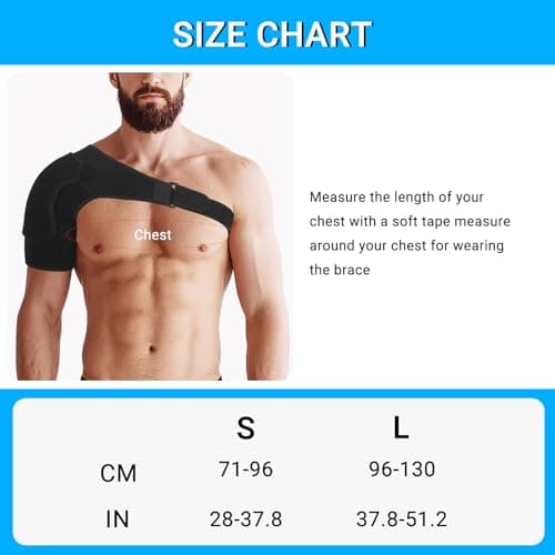 Lallabai Shoulder Brace for Torn Rotator Cuff: Adjustable Shoulder Support Sling for Women and Men Preventing Dislocation and Strains - Pain Relief for Right/Left Arm (Large) view 6