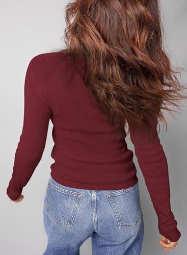 Dokotoo Fall Sweaters for Women 2026 Casual Lightweight Long Sleeve Crew Neck Solid Basic Slim Fit Sweater Tops view 2