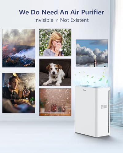 VEWIOR Air Purifiers For Home Large Room Up To 2200 sqft H13 HEPA Air Purifiers Filter With Fragrance Sponge Timer Washable Filter Cover,15 DB Quiet Air Cleaner For Pets Dander Smell Smoke Pollen view 3