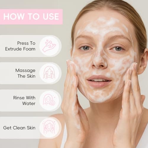 BeauBase Watermelon Niacinamide Face Wash, Foaming Facial Cleanser for All Skin, Face Wash for Women, Teens Girls, Gentle, Soften, Oil Control, Glow, Even Skin Tone, 3.53 Fl Oz/pcs (Pack of 3) view 4