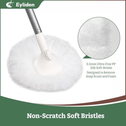 Eyliden Bathtub Brush with 3 Soft-Bristle Heads view 4