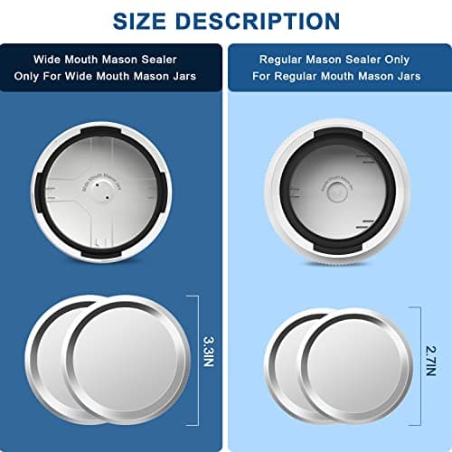 Electric Mason Jar Vacuum Sealer, Cordless Vacuum Sealer Kit for Wide-Mouth & Regular-Mouth Mason Jars, for Food Storage and Fermentation, White view 2