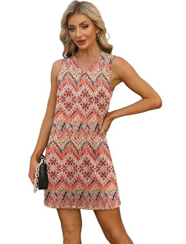 BKRIVE V-Neck Summer Casual Beach Dresses for Women 2026 Vacation Women's Sleeveless Sundress with Split view 2