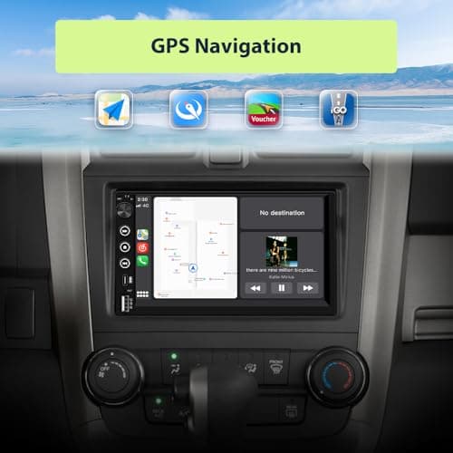 Pyniro Double Din Car Radio with Wireless CarPlay & Android Auto 7 Inch | Radio with Bluetooth 5.0, 720P BackupCamera with 6M Cable, Support USB Type-C Charging/USB/Microphone/FM/EQ/SWC view 4