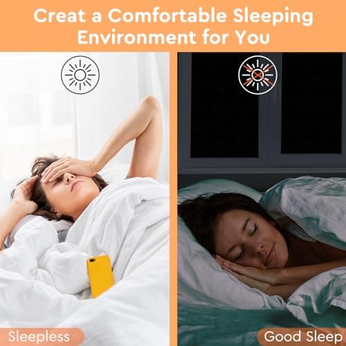 Kromapolis Blackout Window Privacy Film Total Light Blocking Room Darkening Window Covering, Removable Static Cling Frosted Glass Tint, Non-Adhesive, Black 17.5'' x 78.7'' view 5