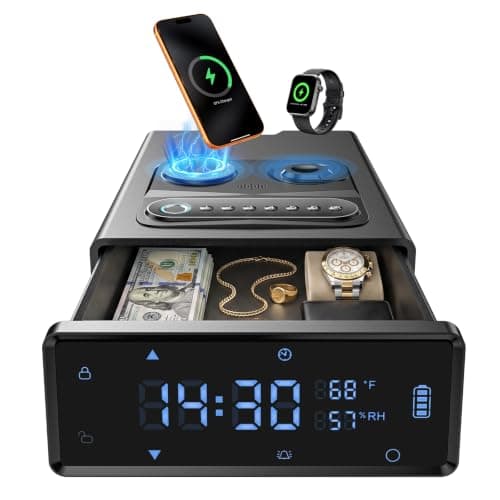 CVLIFE Biometric XXX Safe with Wireless Charging Bluetooth App — image 1