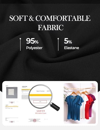 GRACE KARIN Summer Blouses for Women Dressy Casual, 2026 Ruffle Sleeve Peplum Tops, Business Work Shirt Fashioin Clothing view 5